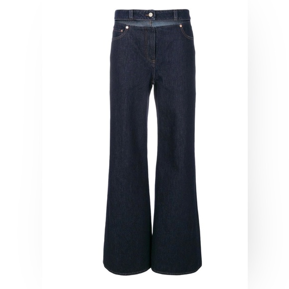 💎 Valentino Detached Waistband Wide-Leg Denim Jeans – Size 27 (Fits US 4–6) - Picture 15 of 15